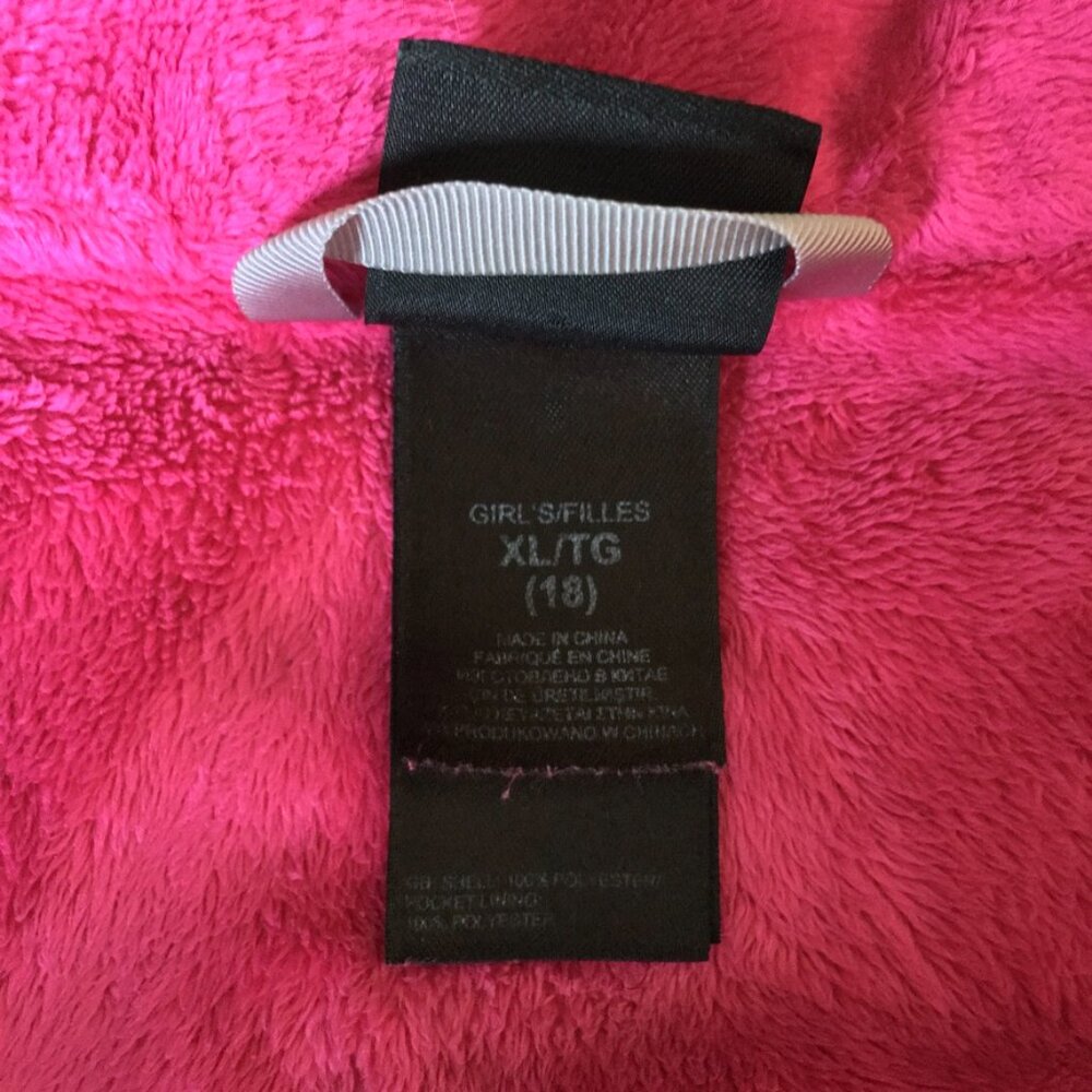 The North Face Pink Fuzzy Fleece Jacket Girls 18 - Picture 3 of 4